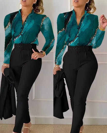 Elegant Women Two Piece Suit