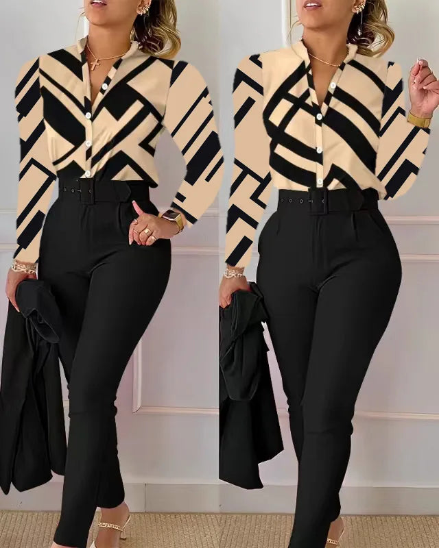 Elegant Women Two Piece Suit