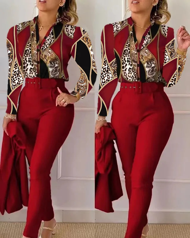 Elegant Women Two Piece Suit